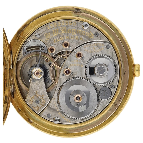 640 - Elgin National Watch Co. 'R.W. Raymond' gold filled lever hunter pocket watch, serial no. 15832590, ... 