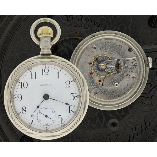 642 - Good American Waltham 'P.S. Bartlett' lever pocket watch, serial no. 10030315, circa 1900, signed 17... 