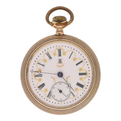 648 - Hampden Watch Co. gold plated lever set pocket watch, serial no. 1462297, circa 1900, signed 17 jewe... 