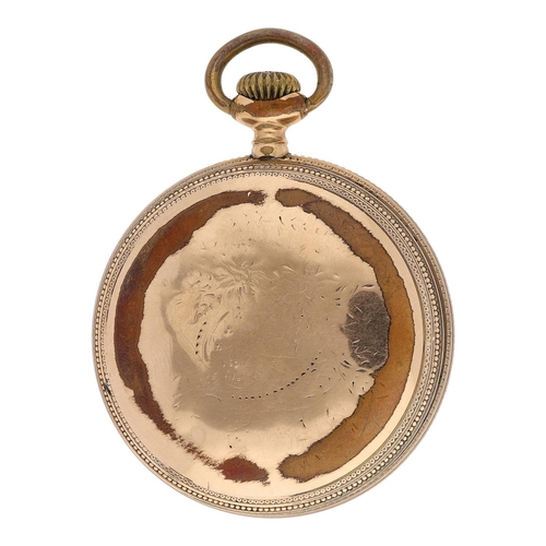 648 - Hampden Watch Co. gold plated lever set pocket watch, serial no. 1462297, circa 1900, signed 17 jewe... 