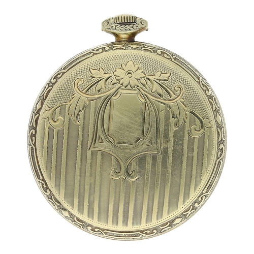 650 - Illinois Watch Co. 14k gold filled lever pocket watch, serial no. 4965204, circa 1926, signed 19 jew... 