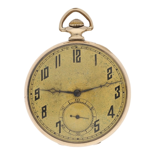 652 - Illinois Watch Co. 'The Autocrat' gold plated lever pocket watch, serial no. 4173086, circa 1923, si... 