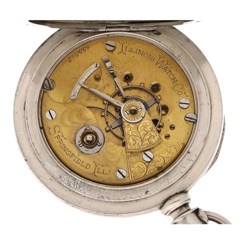 655 - Illinois Watch Co. lever set pocket watch, serial no. 455842, circa 1883, signed movement with compe... 