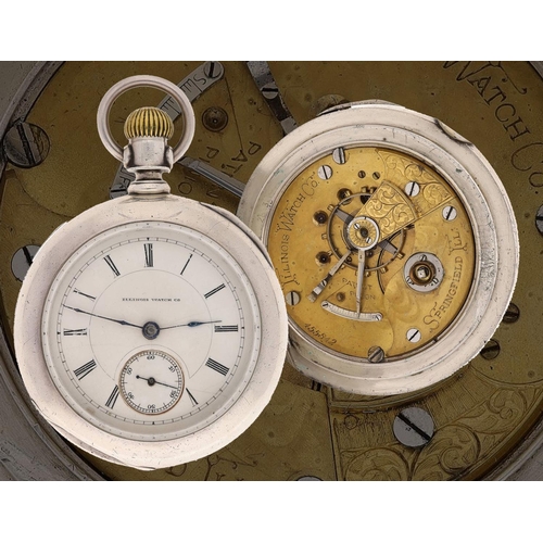 655 - Illinois Watch Co. lever set pocket watch, serial no. 455842, circa 1883, signed movement with compe... 