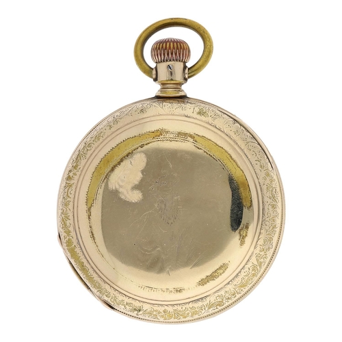 656 - American Waltham gold plated lever set hunter pocket watch, serial no. 15887263, circa 1907, signed ... 