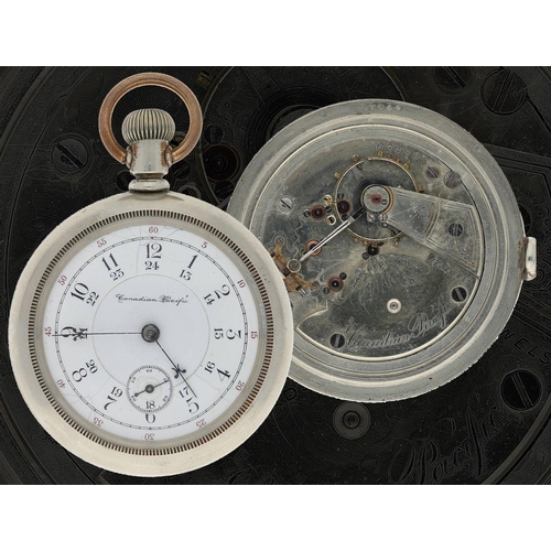 657 - Canadian Pacific lever set pocket watch, serial no. 763430, signed 17 jewel special adjusted patent ... 