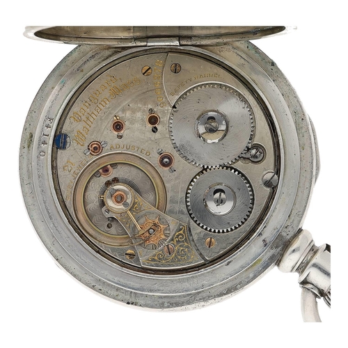 660 - American Waltham 'Vanguard' lever set pocket watch, serial no. 9006278, circa 1899, signed 21 ruby j... 