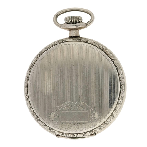 661 - Hamilton Watch Co. 14k white gold filled lever pocket watch, serial no. 848988, circa 1910, signed s... 