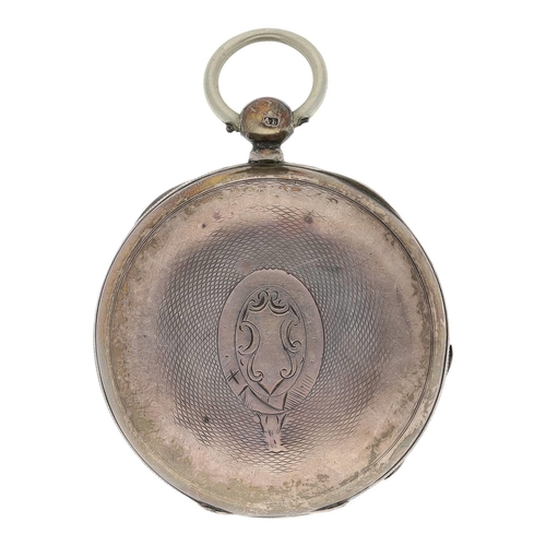 662 - American Waltham silver lever pocket watch, serial no. 1,872879, circa 1882, signed movement with pa... 