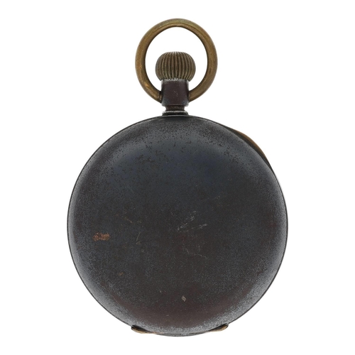 663 - American Waltham 'Traveler' gunmetal lever pocket watch, serial no. 16549357, circa 1908, with compe... 