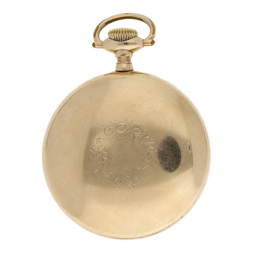 664 - American Waltham gold plated lever pocket watch, serial no. 14003794, circa 1904, signed 845 21 jewe... 