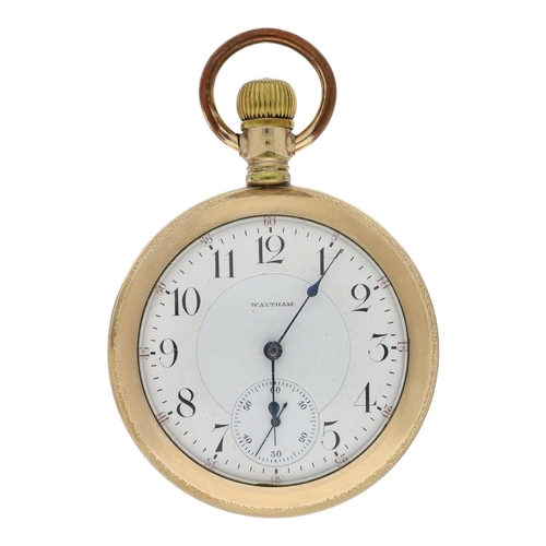 665 - American Waltham 'Appleton Tracy & Co.' gold plated lever set pocket watch, serial no. 8241528, ... 