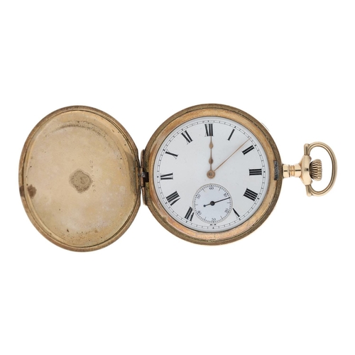 666 - American Waltham 'Riverside Maximus' gold plated lever hunter pocket watch, serial no. 7157810, circ... 