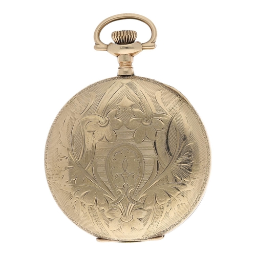 666 - American Waltham 'Riverside Maximus' gold plated lever hunter pocket watch, serial no. 7157810, circ... 