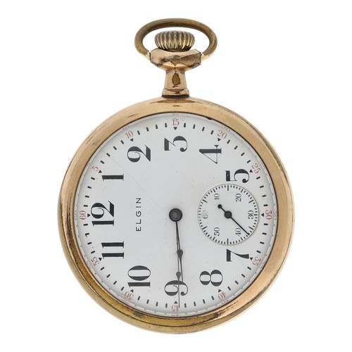 668 - Elgin National Watch Co. gold plated lever pocket watch, serial no. 11821251, circa 1904, signed 17 ... 