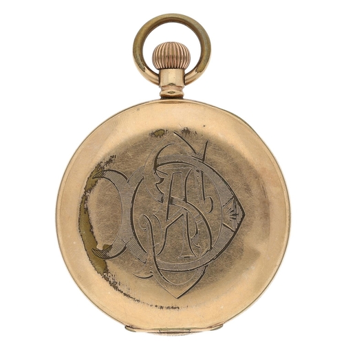 672 - American Waltham 'Bond St.' gold plated lever half hunter pocket watch, serial no. 16689942, circa 1... 