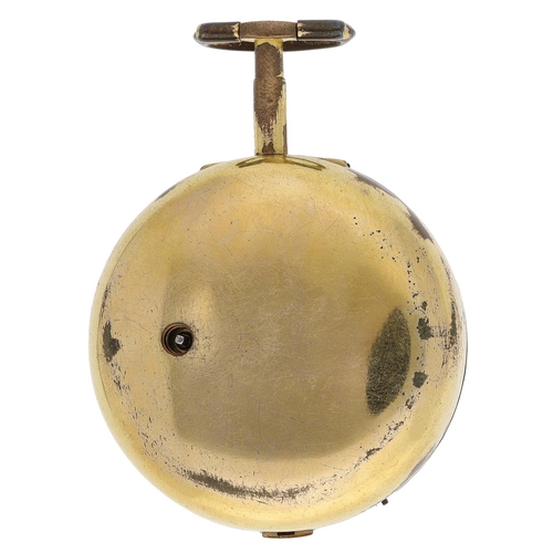 686 - Thomas Earnshaw, London -gilt metal pair cased verge pocket watch, the fusee movement signed Thos Ea... 