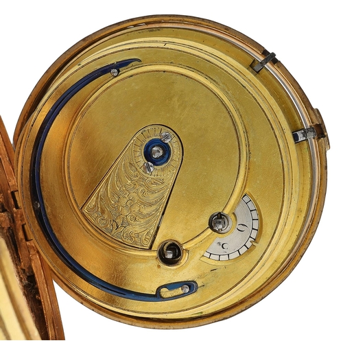 686 - Thomas Earnshaw, London -gilt metal pair cased verge pocket watch, the fusee movement signed Thos Ea... 