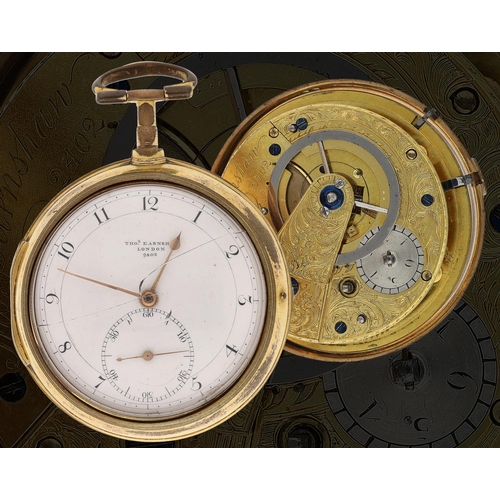 686 - Thomas Earnshaw, London -gilt metal pair cased verge pocket watch, the fusee movement signed Thos Ea... 