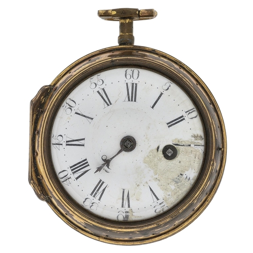 687 - Thomas Tompion, London - English gilt metal verge pocket watch, the fusee movement signed Thos Tompi... 