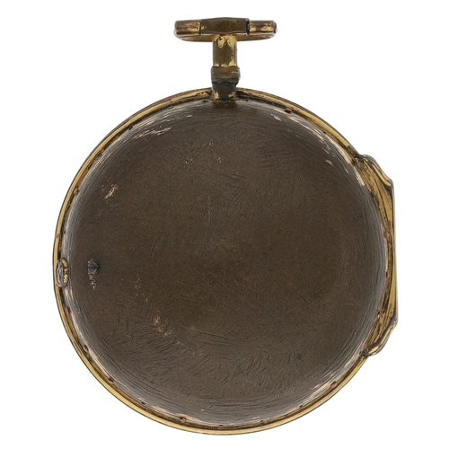 687 - Thomas Tompion, London - English gilt metal verge pocket watch, the fusee movement signed Thos Tompi... 