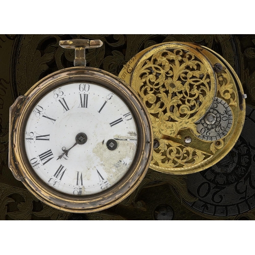 687 - Thomas Tompion, London - English gilt metal verge pocket watch, the fusee movement signed Thos Tompi... 