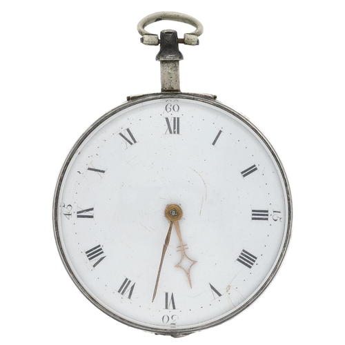 695 - Peter Gill, Aberdeen - George III silver verge pocket watch, London 1799, signed fusee movement, no.... 