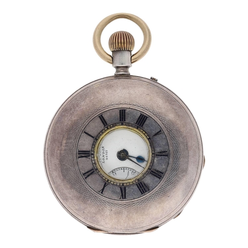 Dent, London - Victorian silver half hunter lever pocket watch