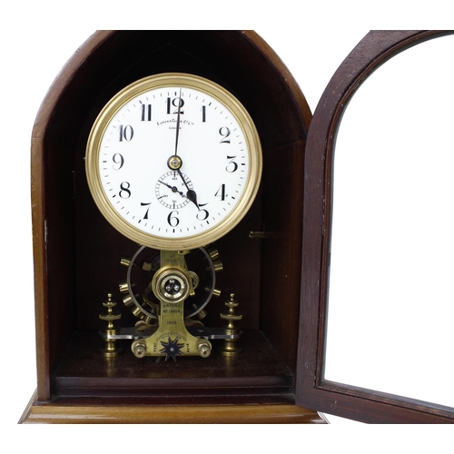 1110 - Good mahogany Eureka electric mantel clock, the 4.25