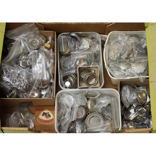 963 - Quantity of Goliath pocket watch cases and case parts; together with a quantity of silver and gold p... 