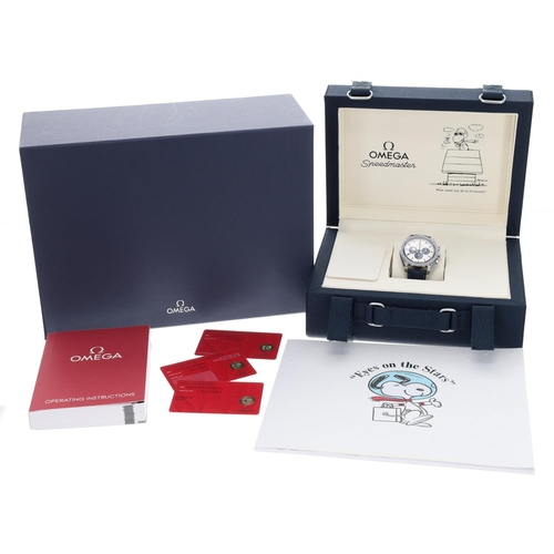 20 - Omega Speedmaster Professional 'Silver Snoopy Award' 50th Anniversary Chronograph automatic stainles... 