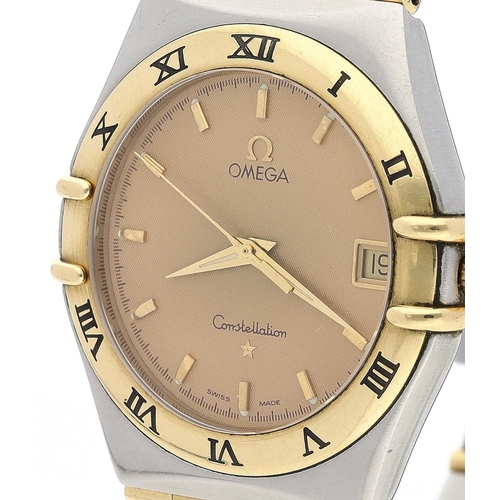 22 - Omega Constellation gold and stainless steel gentleman's wristwatch, reference no. 396.1201, serial ... 