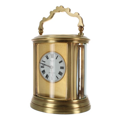 1224 - French oval carriage clock striking on a gong, the 2