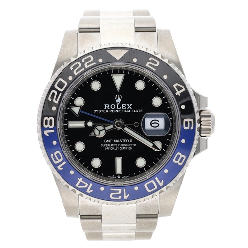 65 - Rolex Oyster Perpetual Date GMT-Master II 'Batman' stainless steel gentleman's wristwatch, reference... 