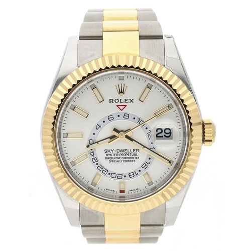 60 - Rolex Oyster Perpetual Sky-Dweller Oystersteel and gold gentleman's wristwatch, reference no. 326933... 