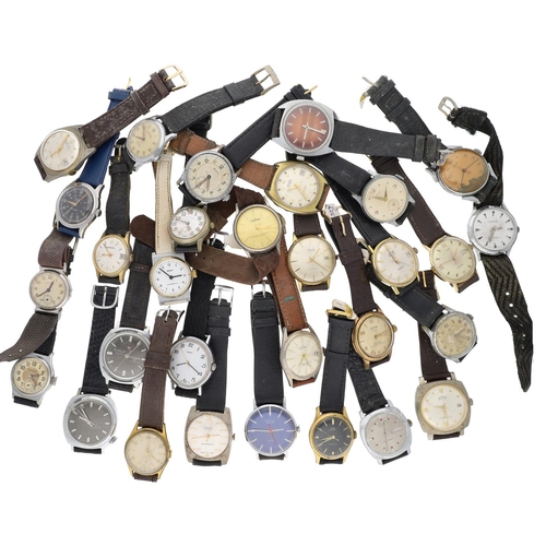 367 - Thirty gentleman's wristwatches to include Ingersoll, Prestige, Cyma Triplex, Fortex, Timex, Uno, Av... 