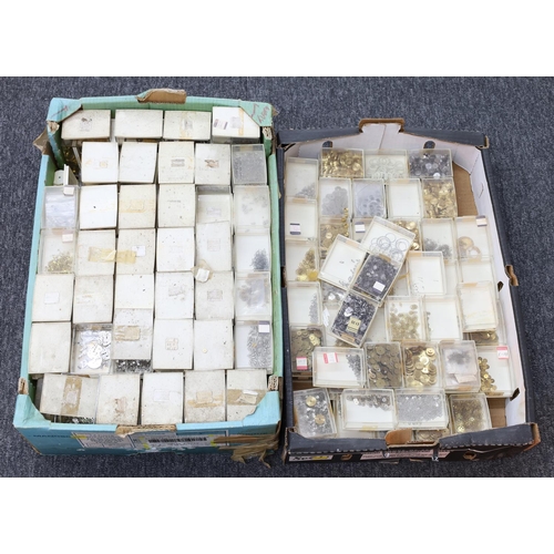 541 - Large quantity of assorted new/old stock watch parts, within plastic containers