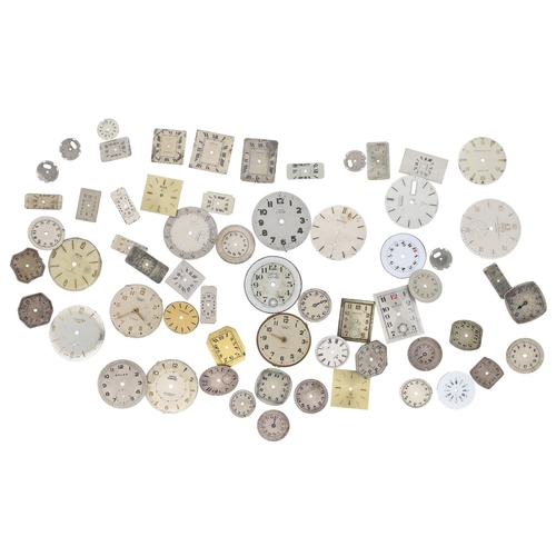 548 - Quantity of wristwatch dials to include Longines, Smiths Empire, Omega, Bulova, Seiko Quartz, Titus,... 