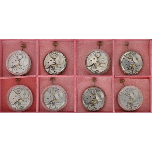 476 - Eight Jura Watch Co. calendar wristwatch movements (8)