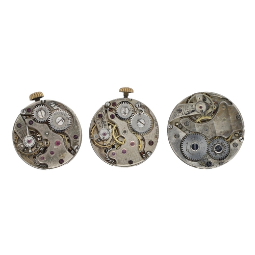 467 - Rolex - Three Rolex wristwatch movements (3)