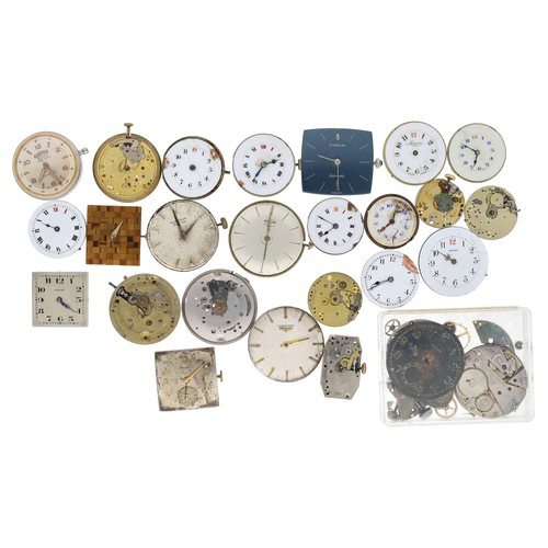 512 - Quantity of wristwatch movements to include Enicar (Longines dial); Longines 'Birks Ranleigh', cal. ... 