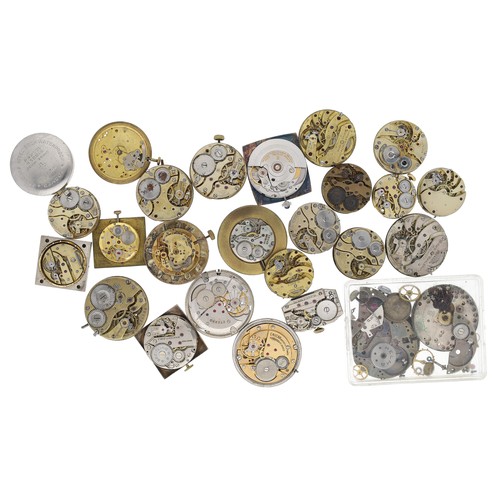 512 - Quantity of wristwatch movements to include Enicar (Longines dial); Longines 'Birks Ranleigh', cal. ... 