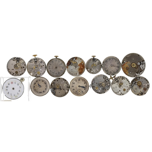 475 - Quantity of wristwatch movements to include Rolex; Unicorn; Rolco; W&D (Wilsdorf & Davis); M... 