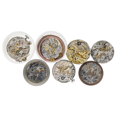 478 - Quantity of chronograph wristwatch movements principally for repair to include Chronographe Suisse; ... 