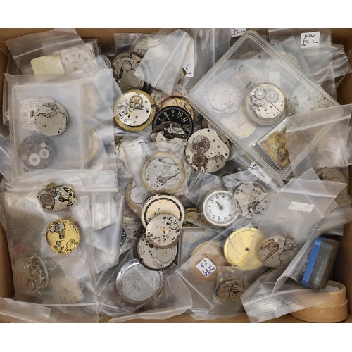 485 - Quantity of assorted wristwatch movements (200 approx) (faults)