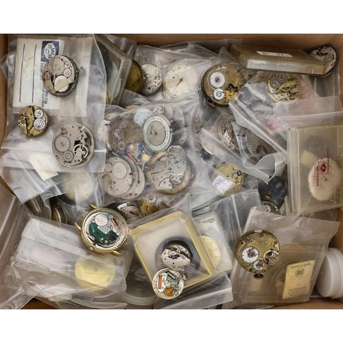 484 - Quantity of assorted wristwatch movements (200 approx) (faults)