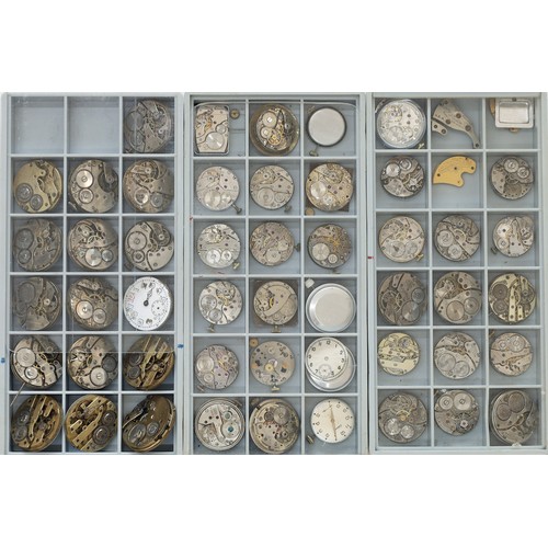 482 - Quantity of assorted watch movements to include American Waltham; Rone; Certina; Ingersoll; Cyma; Ti... 