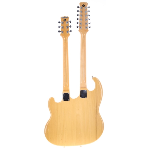 189 - Late 1970s Shergold Modulator 6/12 double neck electric guitar, made in England; Body: natural finis... 