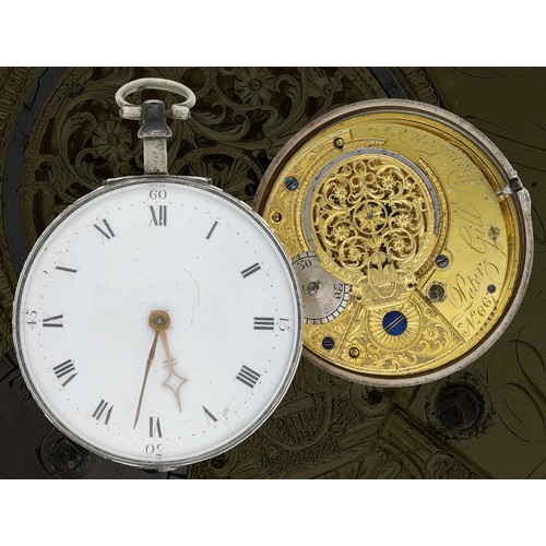 695 - Peter Gill, Aberdeen - George III silver verge pocket watch, London 1799, signed fusee movement, no.... 