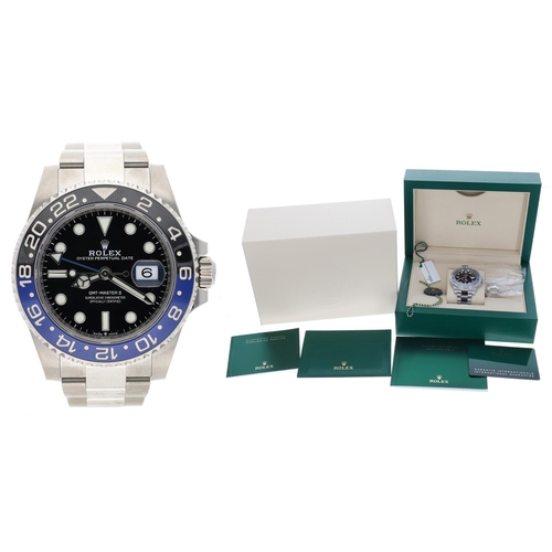 65 - Rolex Oyster Perpetual Date GMT-Master II 'Batman' stainless steel gentleman's wristwatch, reference... 